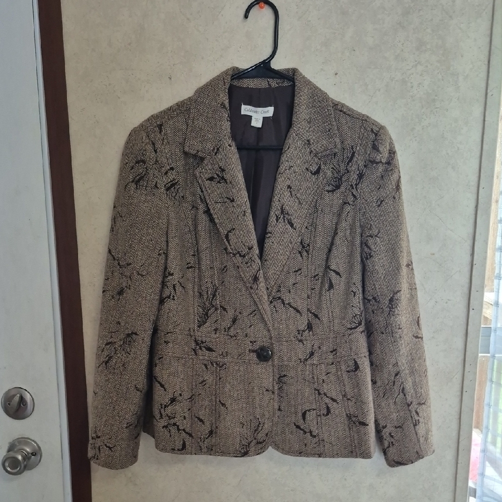Caslon Tan and Black Blazer Jacket
